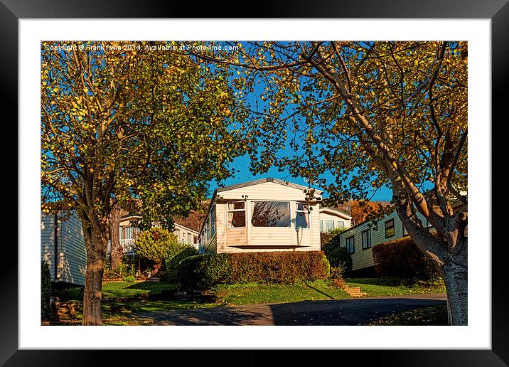 Autumnal colours a Welsh caravan park Framed Mounted Print by Frank Irwin