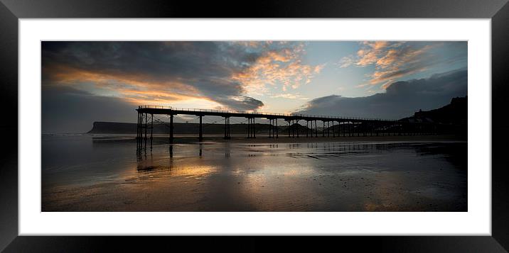 Saltburn Pier at Dawn Framed Mounted Print by Dave Hudspeth Landscape Photography
