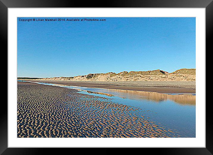Newborough Beach-Anglesey  Framed Mounted Print by Lilian Marshall
