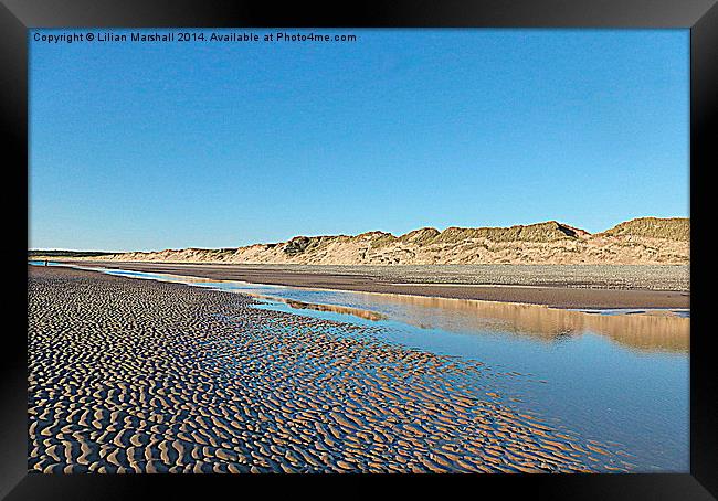 Newborough Beach-Anglesey  Framed Print by Lilian Marshall