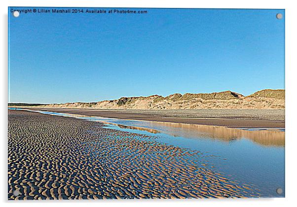 Newborough Beach-Anglesey  Acrylic by Lilian Marshall