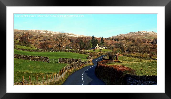 The long winding road Framed Mounted Print by Susan Tinsley