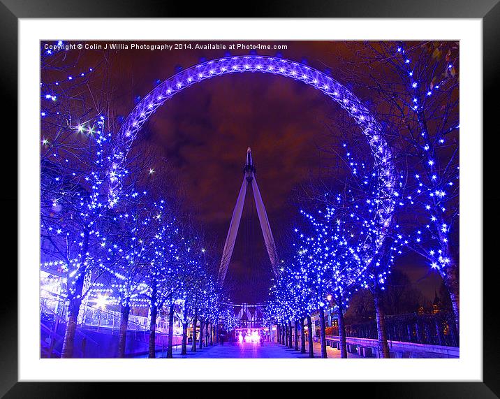  Christmas At The London Eye Framed Mounted Print by Colin Williams Photography