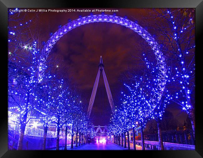  Christmas At The London Eye Framed Print by Colin Williams Photography