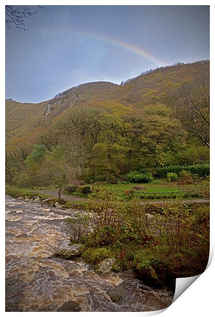 Rainbow at Watersmeet  Print by graham young