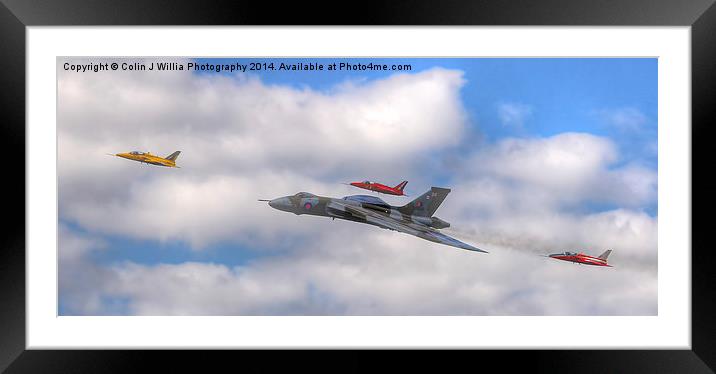  Avro Vulcan And The Gnat Display Team Dunsfold 2 Framed Mounted Print by Colin Williams Photography