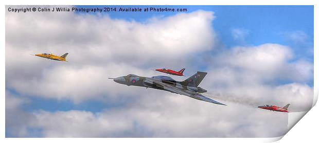  Avro Vulcan And The Gnat Display Team Dunsfold 2 Print by Colin Williams Photography