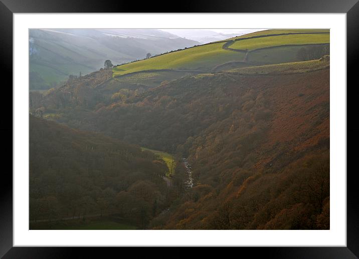 Exmoor in the autumn Mist  Framed Mounted Print by graham young