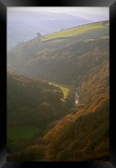 Autumn mist on Exmoor  Framed Print by graham young