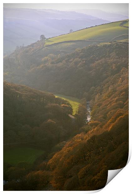 Autumn mist on Exmoor  Print by graham young
