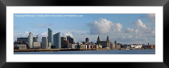 Liverpool skyline Framed Mounted Print by Susan Tinsley