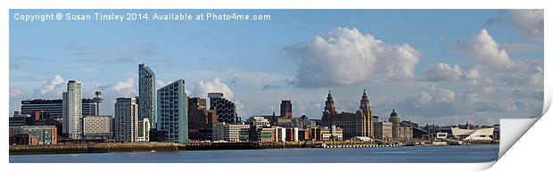 Liverpool skyline Print by Susan Tinsley