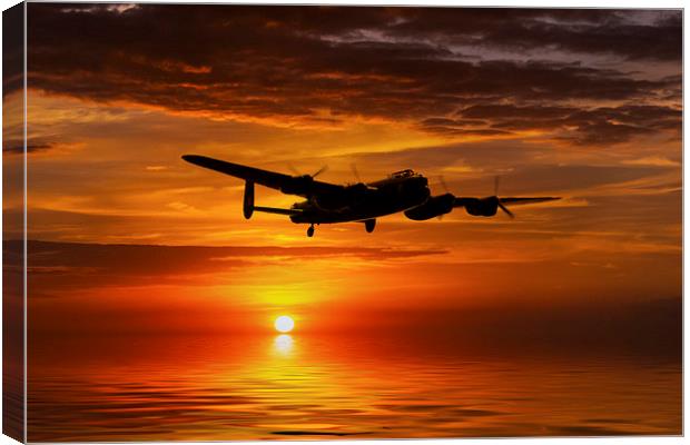 Avro Lancaster Landfall  Canvas Print by J Biggadike