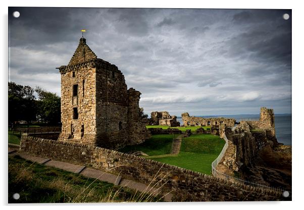  St Andrews Castle Acrylic by Alan Sinclair