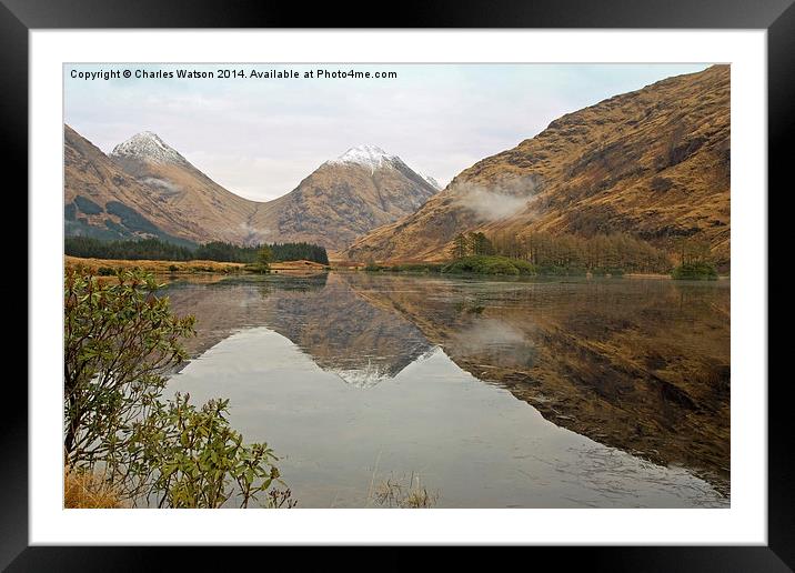 Glencoe Mountains  Framed Mounted Print by Charles Watson