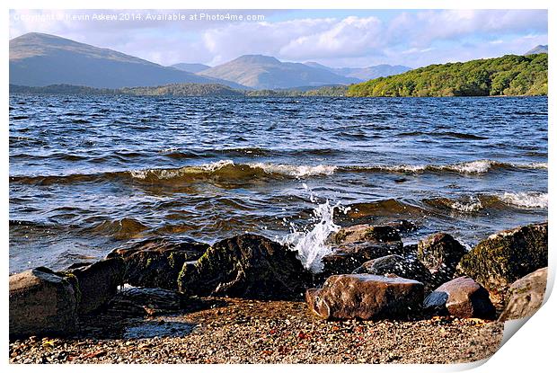 The Bonnie Bonnie Banks of Loch Lomond Print by Kevin Askew