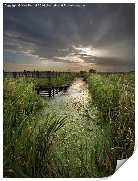  Evening at Geylake Print by Nick Pound