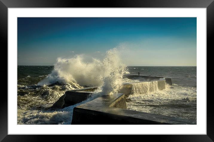  Sea Wall Framed Mounted Print by Alan Sinclair