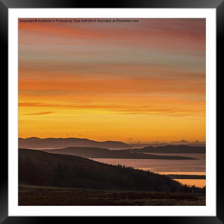Scottish Winter Sunset Framed Mounted Print by Tylie Duff Photo Art