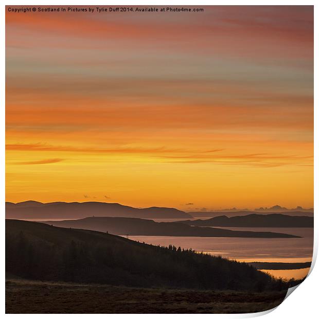 Scottish Winter Sunset Print by Tylie Duff Photo Art