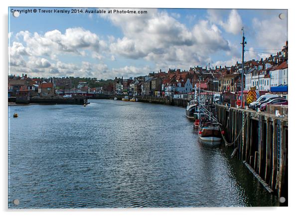Whitby Harbour Acrylic by Trevor Kersley RIP
