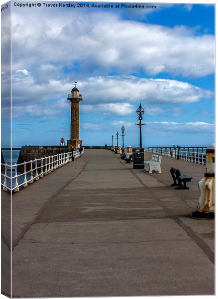 Whitby Harbour  Canvas Print by Trevor Kersley RIP