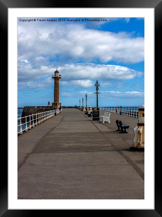 Whitby Harbour  Framed Mounted Print by Trevor Kersley RIP