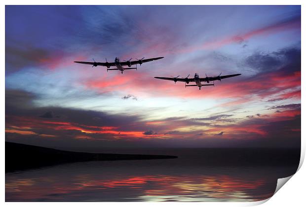 Lancasters Return Home  Print by J Biggadike