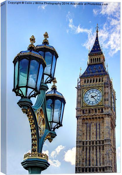  Big Ben And Lamp 2 Canvas Print by Colin Williams Photography