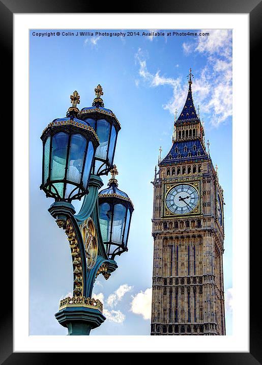  Big Ben And Lamp 2 Framed Mounted Print by Colin Williams Photography