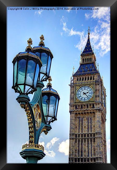  Big Ben And Lamp 2 Framed Print by Colin Williams Photography
