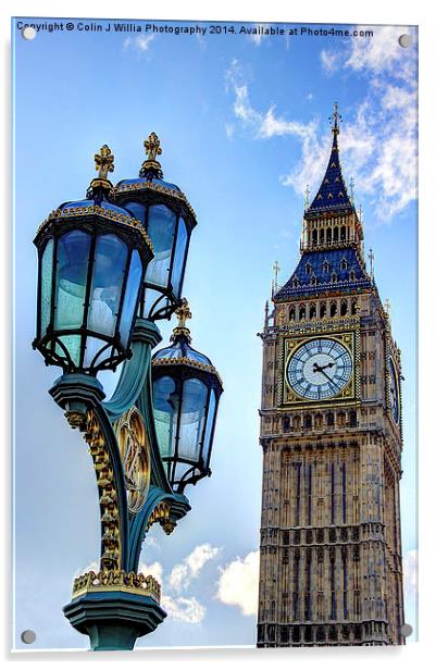  Big Ben And Lamp 2 Acrylic by Colin Williams Photography
