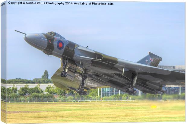  Vulcan Takes to the Sky - Farnborough 2014 Canvas Print by Colin Williams Photography