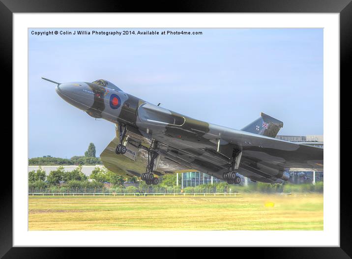  Vulcan Takes to the Sky - Farnborough 2014 Framed Mounted Print by Colin Williams Photography