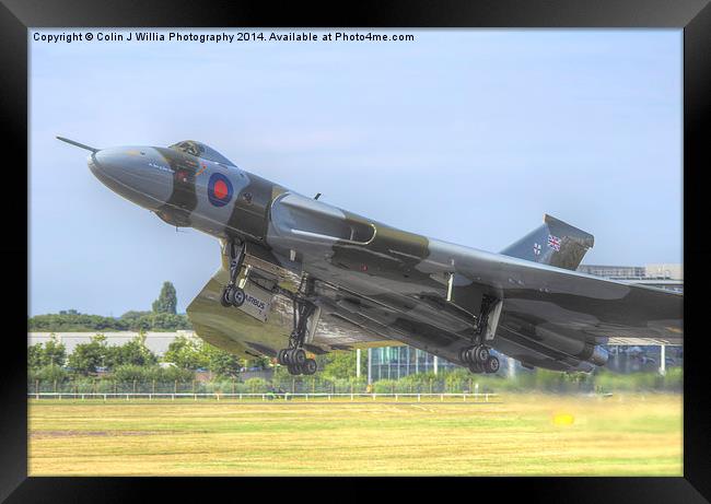  Vulcan Takes to the Sky - Farnborough 2014 Framed Print by Colin Williams Photography