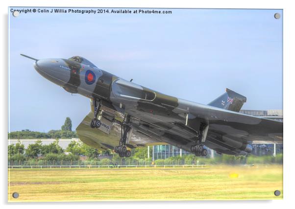  Vulcan Takes to the Sky - Farnborough 2014 Acrylic by Colin Williams Photography