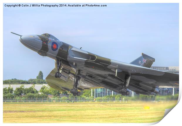  Vulcan Takes to the Sky - Farnborough 2014 Print by Colin Williams Photography