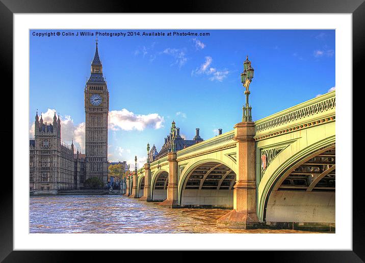  Westminster Skyline 1 Framed Mounted Print by Colin Williams Photography