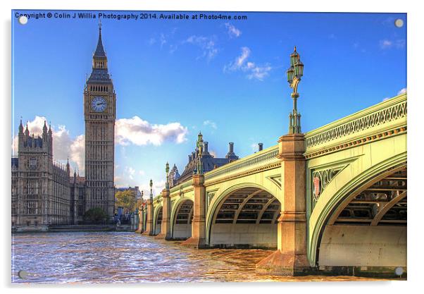 Westminster Skyline 1 Acrylic by Colin Williams Photography