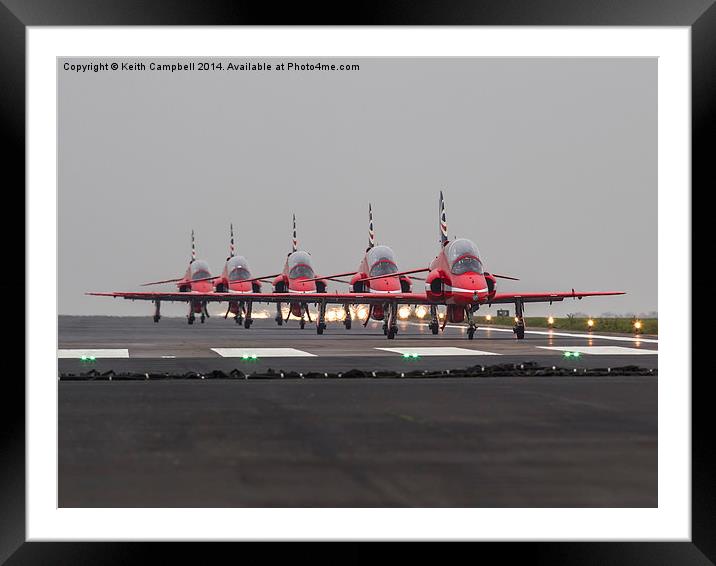  Red Arrows taxi out Framed Mounted Print by Keith Campbell