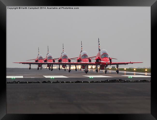  Red Arrows taxi out Framed Print by Keith Campbell