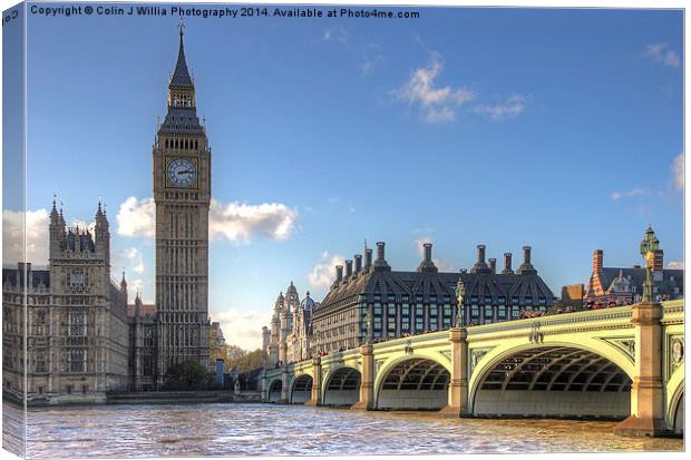   Westminster Skyline 2 Canvas Print by Colin Williams Photography