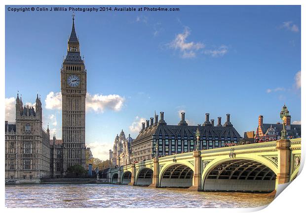   Westminster Skyline 2 Print by Colin Williams Photography