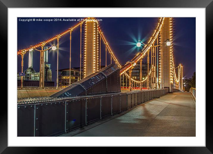  the nuts and bolts of Chelsea bridge Framed Mounted Print by mike cooper