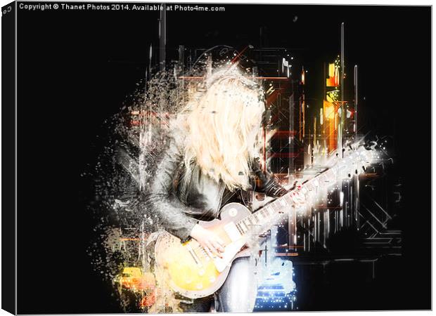  Guitarist  Canvas Print by Thanet Photos