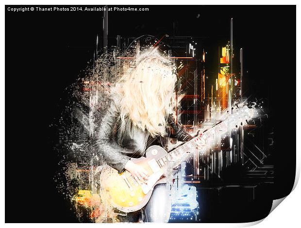  Guitarist  Print by Thanet Photos