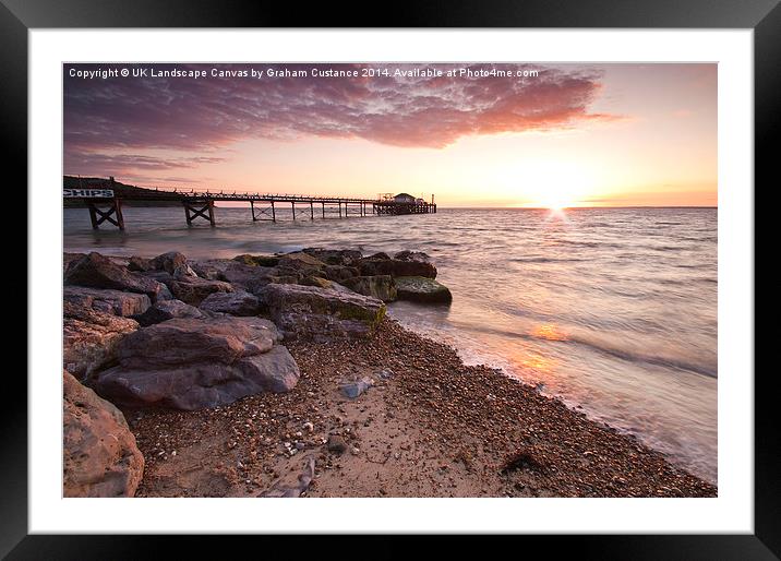  Isle of Wight Sunset Framed Mounted Print by Graham Custance