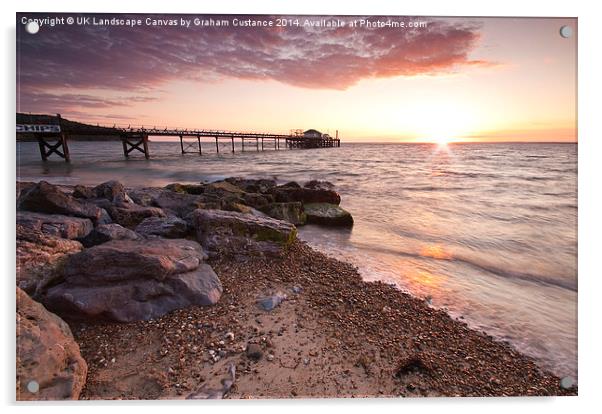  Isle of Wight Sunset Acrylic by Graham Custance