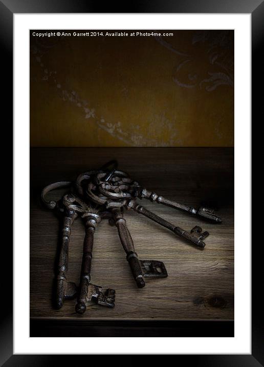Old Keys Framed Mounted Print by Ann Garrett