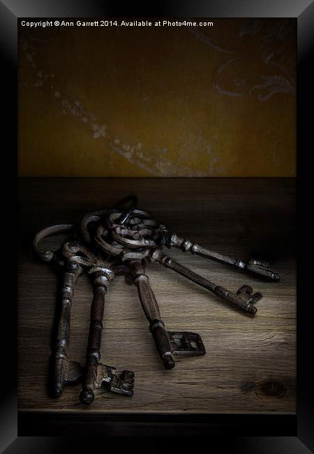 Old Keys Framed Print by Ann Garrett